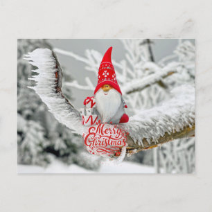 Frohe Weihnachten Woodland Gnome mit Geschenken