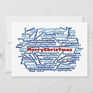 Frohe Weihnachten - Word Cloud - Grüße Karte
