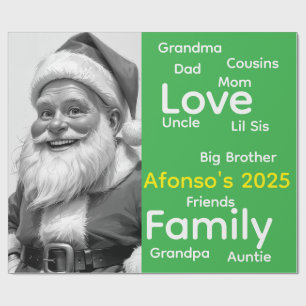 Frohe Weihnachten Wrap Familie Liebe Santa Geschenkpapier