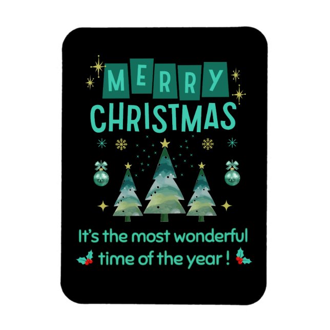 Frohe Weihnachten - Wunderbare Zeit des Jahres Magnet (Vertikal)