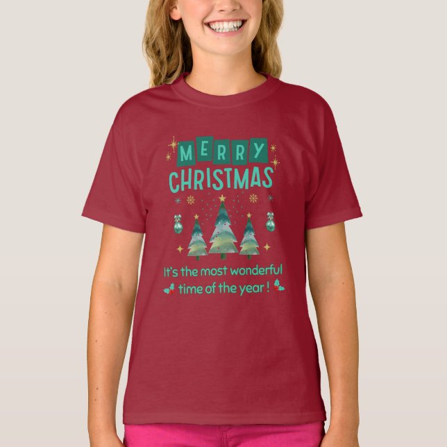 Frohe Weihnachten - Wunderbare Zeit des Jahres T-S T-Shirt (Vorderseite)