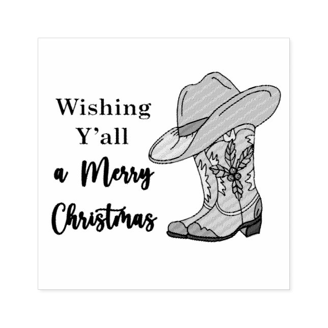 Frohe Weihnachten wünschen Gummistempel (Prägung)