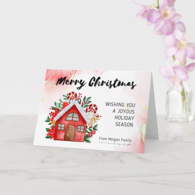 Frohe Weihnachten wünschen Ihnen ein frohes Karte (Orchidee)