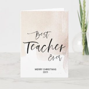 Frohe Weihnachten wünscht besten Lehrer aller Zeit Karte
