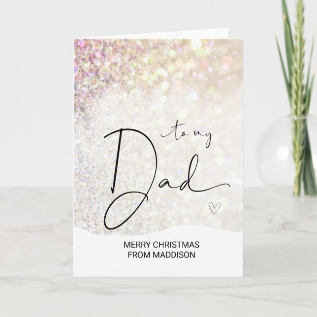 Frohe Weihnachten wünscht Geschenk für Vater von T Karte (Vorderseite)