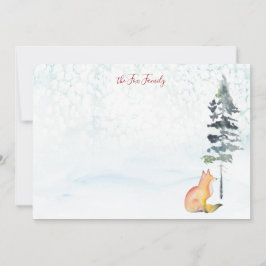 Frohe Weihnachten wünscht Personalisiert Fox Mitteilungskarte
