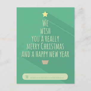 Frohe Weihnachten wünscht Postkarte