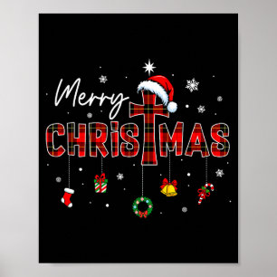Frohe Weihnachten Xmas Christlich Jesus Feiertag F Poster