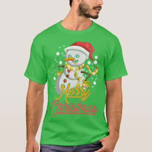 Frohe Weihnachten Xmas Festlich Schneemann T-Shirt