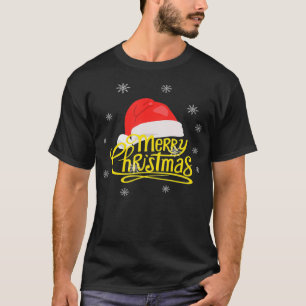 Frohe Weihnachten XMas Weihnachtsmann Mütze Hut Sc T-Shirt