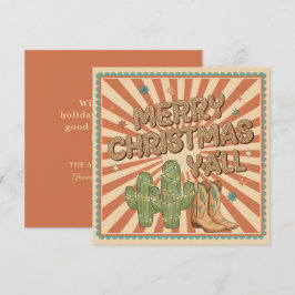 Frohe Weihnachten Y’all Boho Western Karte