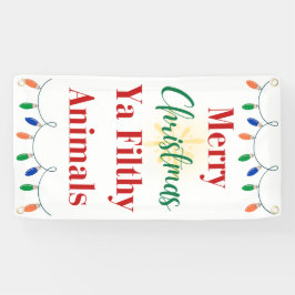 Frohe Weihnachten Ya Filthy Animals Holiday Banner