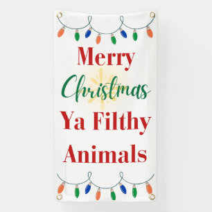 Frohe Weihnachten Ya Filthy Animals Holiday Banner