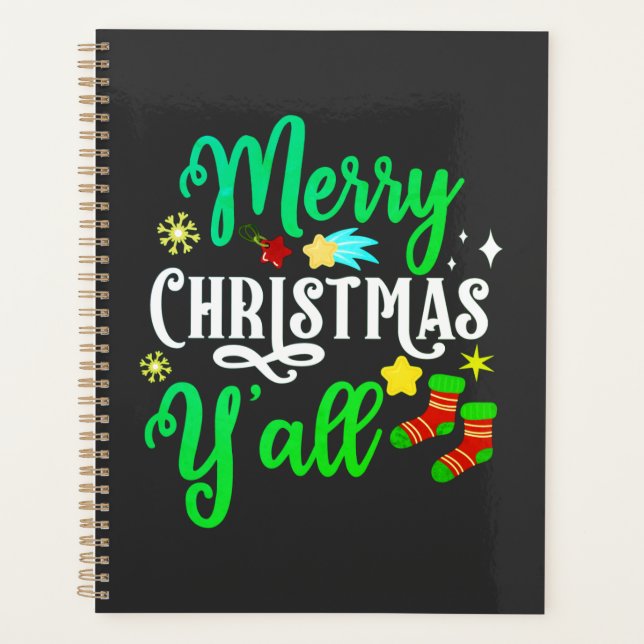 Frohe Weihnachten Y'all-85918 Planer (Vorderseite)