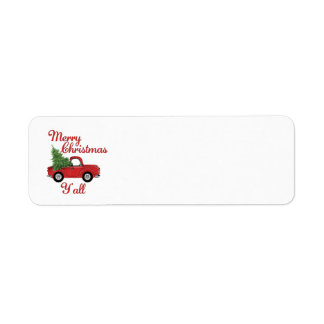 Frohe Weihnachten Y'all Address Labels
