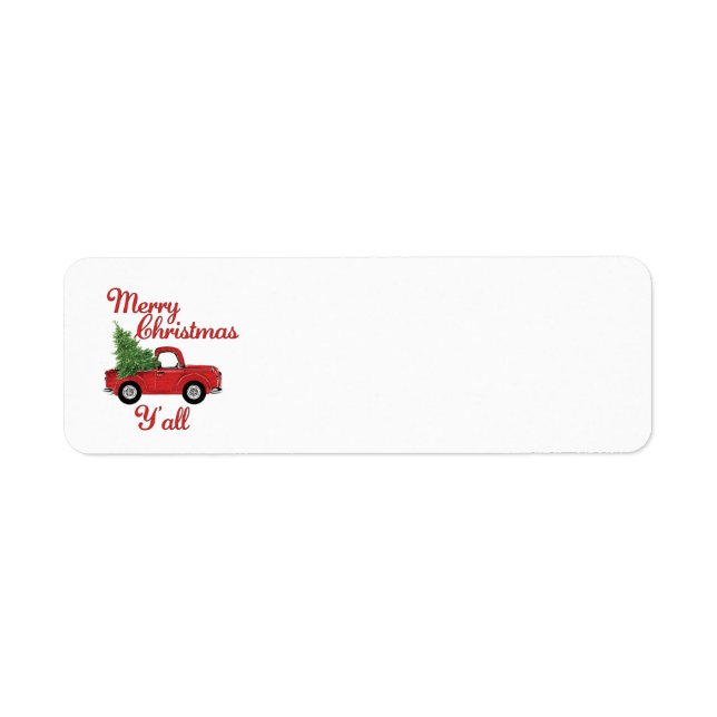 Frohe Weihnachten Y'all Address Labels (Vorne)