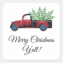 Frohe Weihnachten Y'all Aufkleber