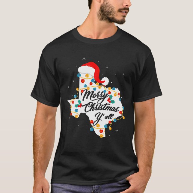 Frohe Weihnachten Y'all Christmas Party Merry Chri T-Shirt (Vorderseite)