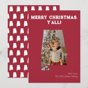 Frohe Weihnachten Y'all Crimson Alabama Staat Foto