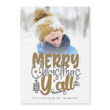 Frohe Weihnachten Y'All Foto Künstlerisch Script M