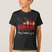 Frohe Weihnachten Y'all Gnomes Santa Retro Red Tru