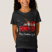 Frohe Weihnachten Y'all Gnomes Santa Retro Red Tru
