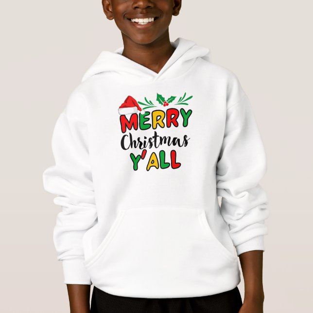 Frohe Weihnachten Y'all Hoodie (Vorderseite)