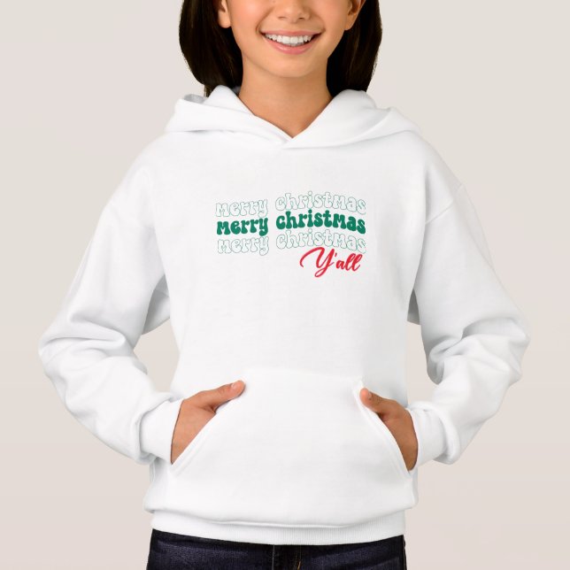 Frohe Weihnachten Y'all Hoodie (Vorderseite)