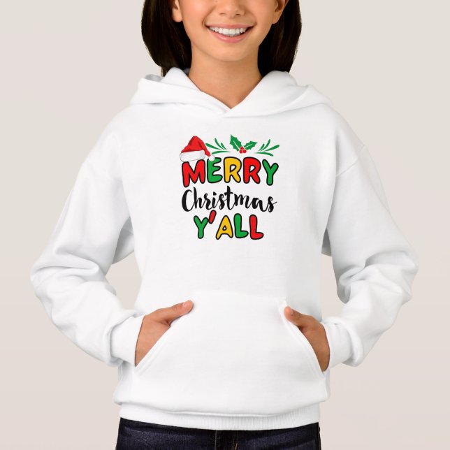 Frohe Weihnachten Y'all Hoodie (Vorderseite)