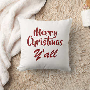 Frohe Weihnachten Y'all Kissen