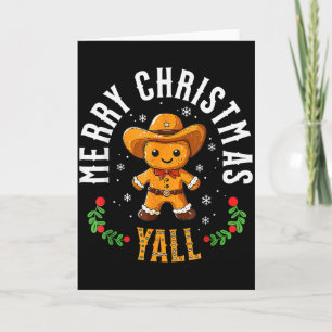 Frohe Weihnachten Yall Lebkuchen Cowboy Howdy West Karte