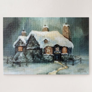 Frohe Weihnachten Y'All Marvelous Winter Night Puzzle
