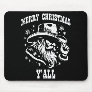 Frohe Weihnachten Yall Santa Cowboy Weihnachten La Mousepad