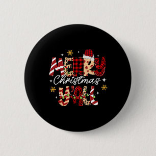 Frohe Weihnachten Y'all Weihnachten Weihnachten Mä Button