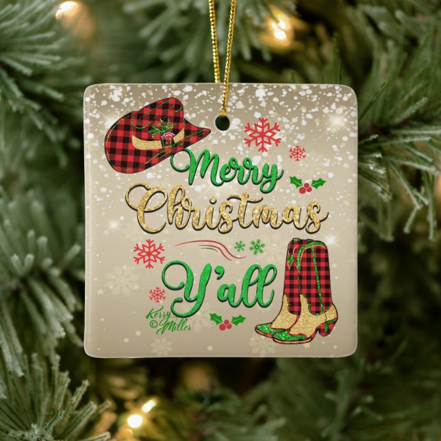 Frohe Weihnachten Y'all Weihnachtsschmuck (Baum)