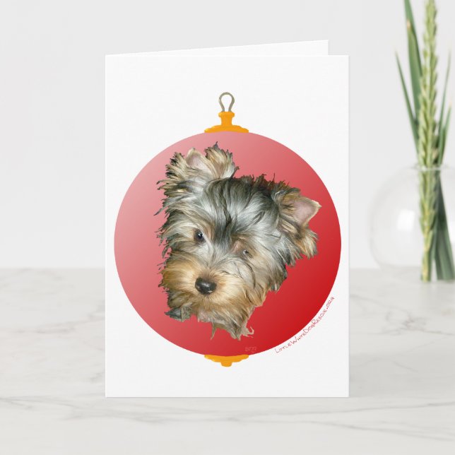 Frohe Weihnachten Yorkshire Terrier (Vorderseite)