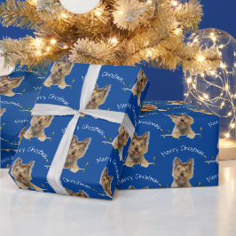Frohe Weihnachten Yorkshire Terrier auf Tinsel Geschenkpapier