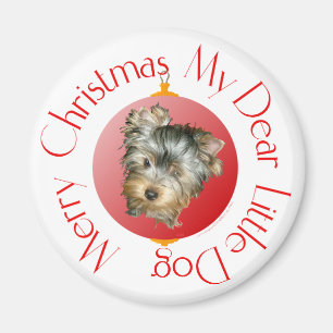 Frohe Weihnachten Yorkshire Terrier Magnet