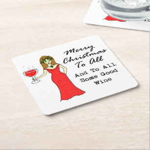 Frohe Weihnachten zu allen und zu etwas ganzem Rechteckiger Pappuntersetzer