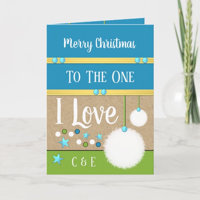 Frohe Weihnachten zu dem, den ich Liebe Schneebäll (Vorderseite)
