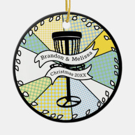 Frohe Weihnachten zu meinem Lieblings-Disk Golfer Keramik Ornament
