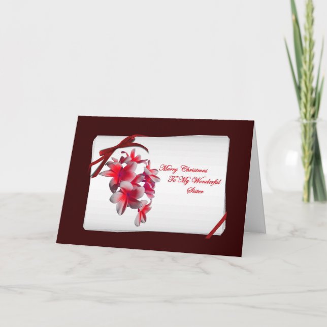 Frohe Weihnachten zu meiner wunderbaren Schwester Karte (Vorderseite)