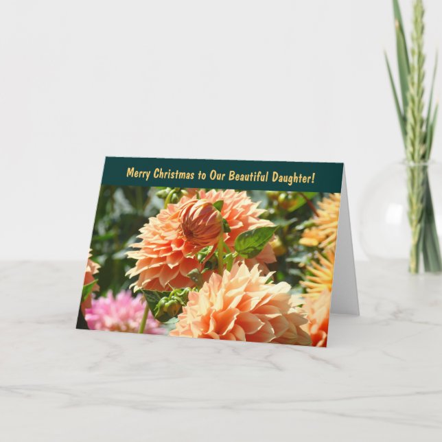 Frohe Weihnachten zu unserer schönen Tochter! Kart (Vorderseite)