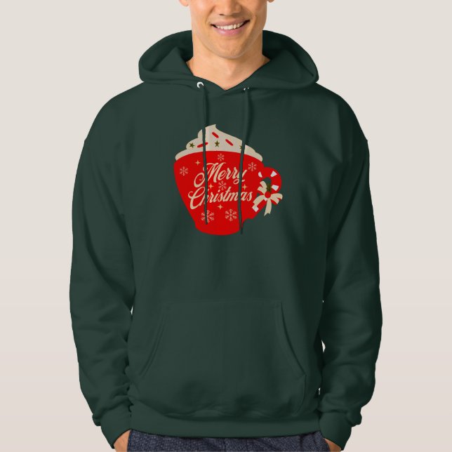 Frohe Weihnachten Zuckerguss Schneeflocken Sprinkl Hoodie (Vorderseite)
