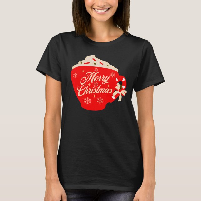 Frohe Weihnachten Zuckerguss Schneeflocken Sprinkl T-Shirt (Vorderseite)