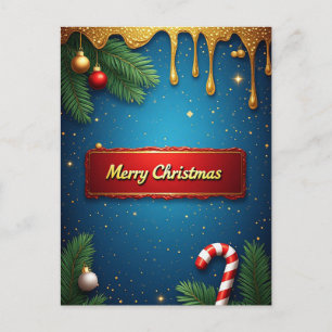 Frohe Weihnachten Zuckerstange Postkarte