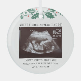 Frohe Weihnachten Zukunft Vater Schwangerschaft Ul Ornament Aus Glas