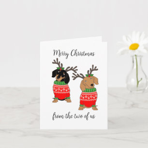 Frohe Weihnachten Zwei Decked Out Dackeln Karte