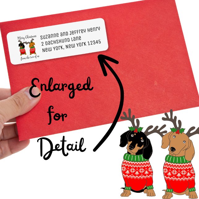 Frohe Weihnachten zwei gedeckte Dackeln Urlaub (Von Creator hochgeladen)