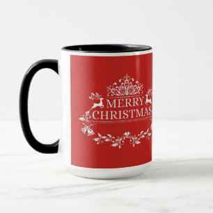 Frohe Weihnachten Zwei Tone Tasse Red